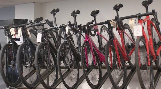 Scott Clarke, the sales manager of Ridley's Cycle in Kensington, said this winter has been the busiest he has seen in what is usually a seasonal industry. (Terri Trambath/CBC News - image credit)