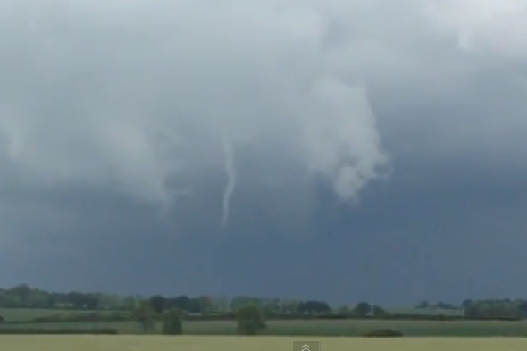 tornado filmed on video in Cambridgeshire