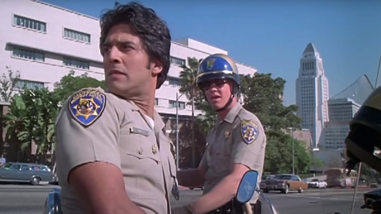  Erik Estrata and Larry Wilcox on CHiPS. 