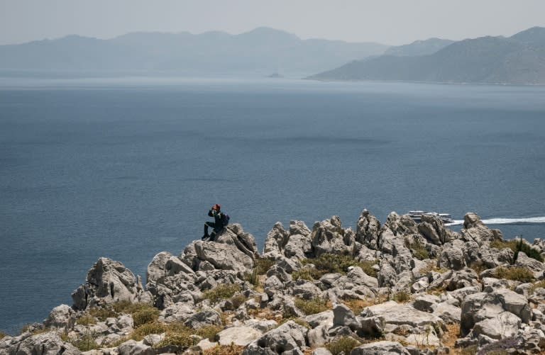 Greek firefighters took part in the search for British health journalist Michael Mosley on Symi (Maria Panorma KONTOU)