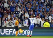 Porto's Ricardo Quaresma celebrates after scoring a penalty against Bayern Munich during their Champions League quarterfinal first leg soccer match at Dragao stadium in Porto April 15, 2015. REUTERS/Miguel Vidal