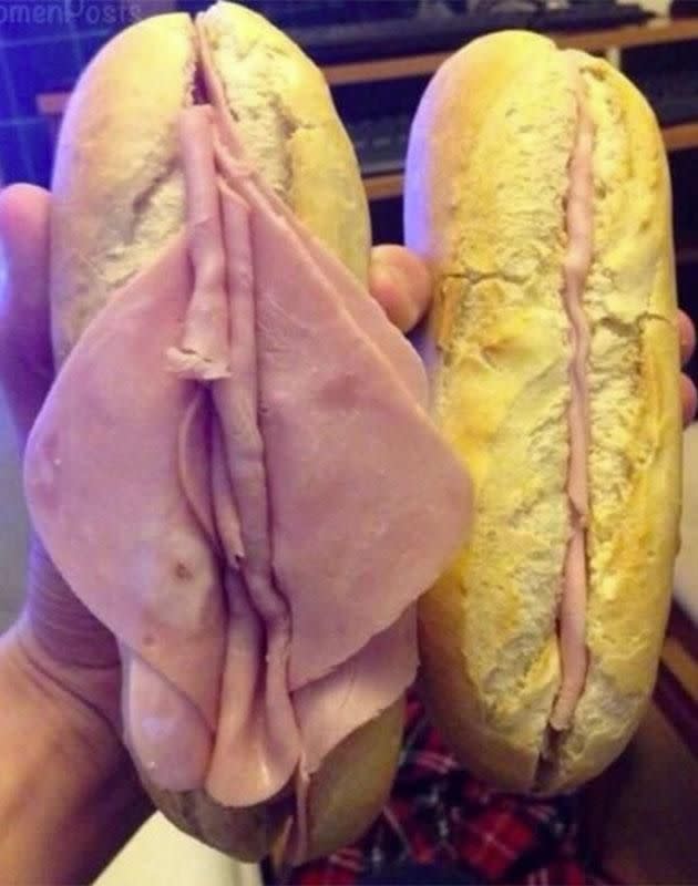 The ham sandwiches. Source: Twitter