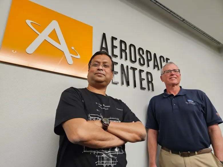 The University of Texas at El Paso’s Ahsan Choudhuri, left, and Ryan Wicker will lead the region’s defense and aerospace innovation engine, which was awarded up to $15 million from the National Science Foundation.