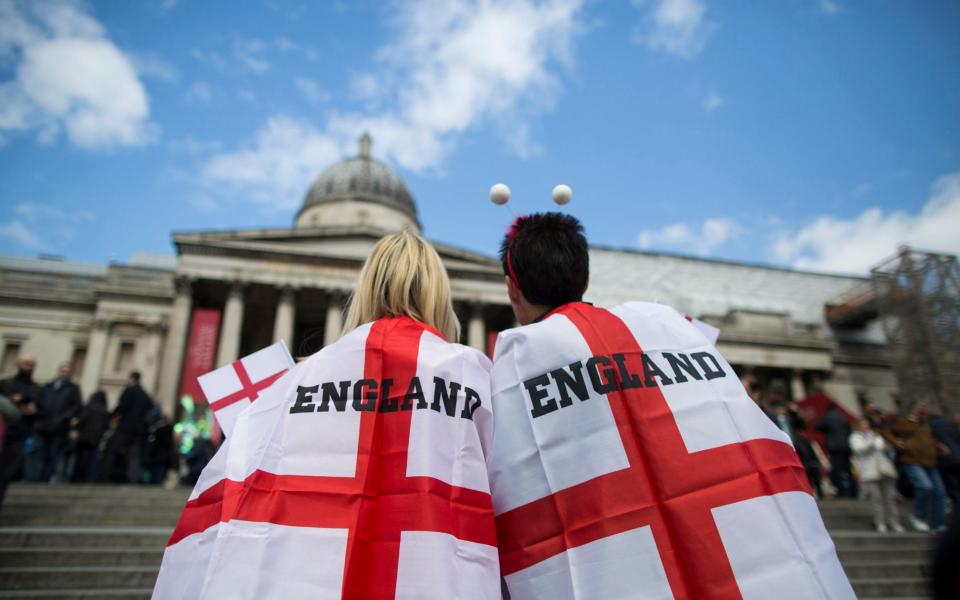 st georges day 2024 dragon slayer patron saint trafalgar square london uk celebrations