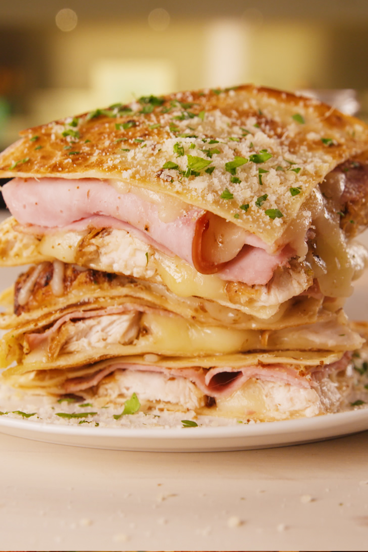 Chicken Cordon Bleu Quesadillas