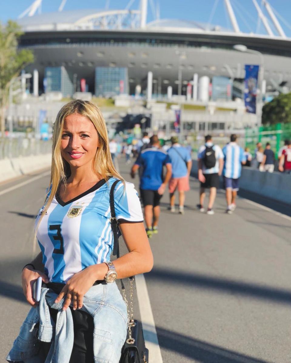 <p>Caro Calvagni, girlfriend of Argentina’s Nicolas Tagliafico </p>