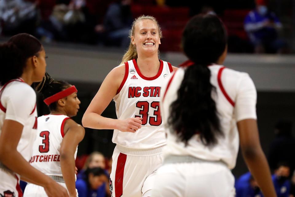 ACC Preseason Player of the Year Elissa Cunane is averaging 14.1 points and 7.6 rebounds per game this season as the Wolfpack is off to a 7-0 start in league play.