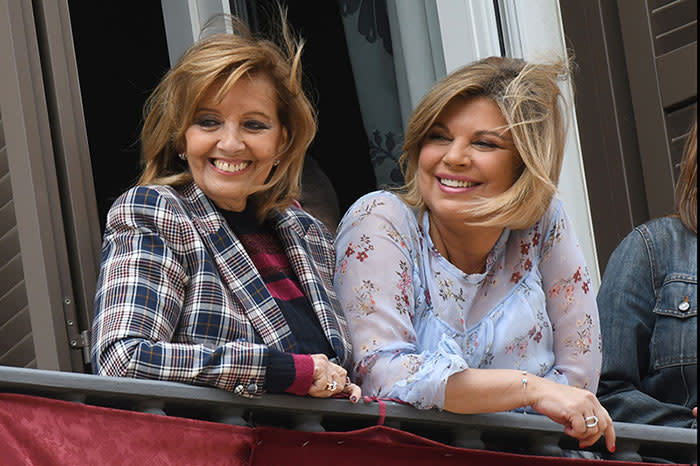 María Teresa Campos con su hija Terelu en las procesiones de Semana Santa en Málaga