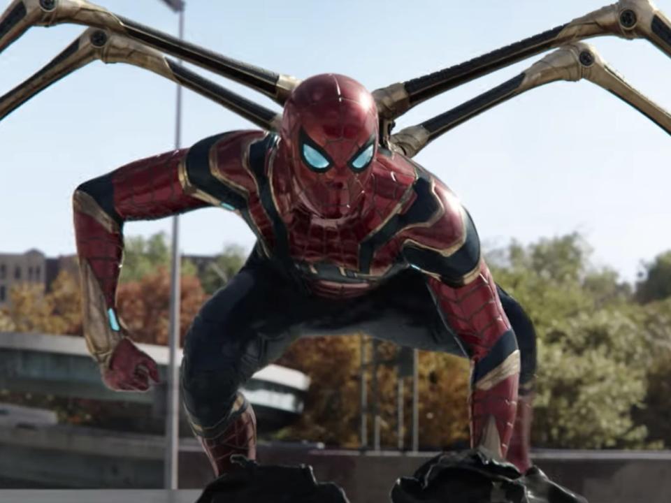 Tom Holland as Spider-Man in "Spider-Man: No Way Home."