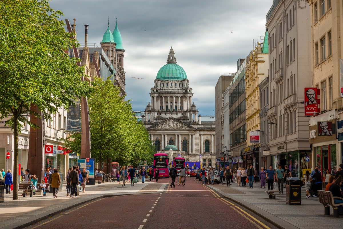 City Hall looks over the streets of Belfast, Northern Ireland (Getty Images)