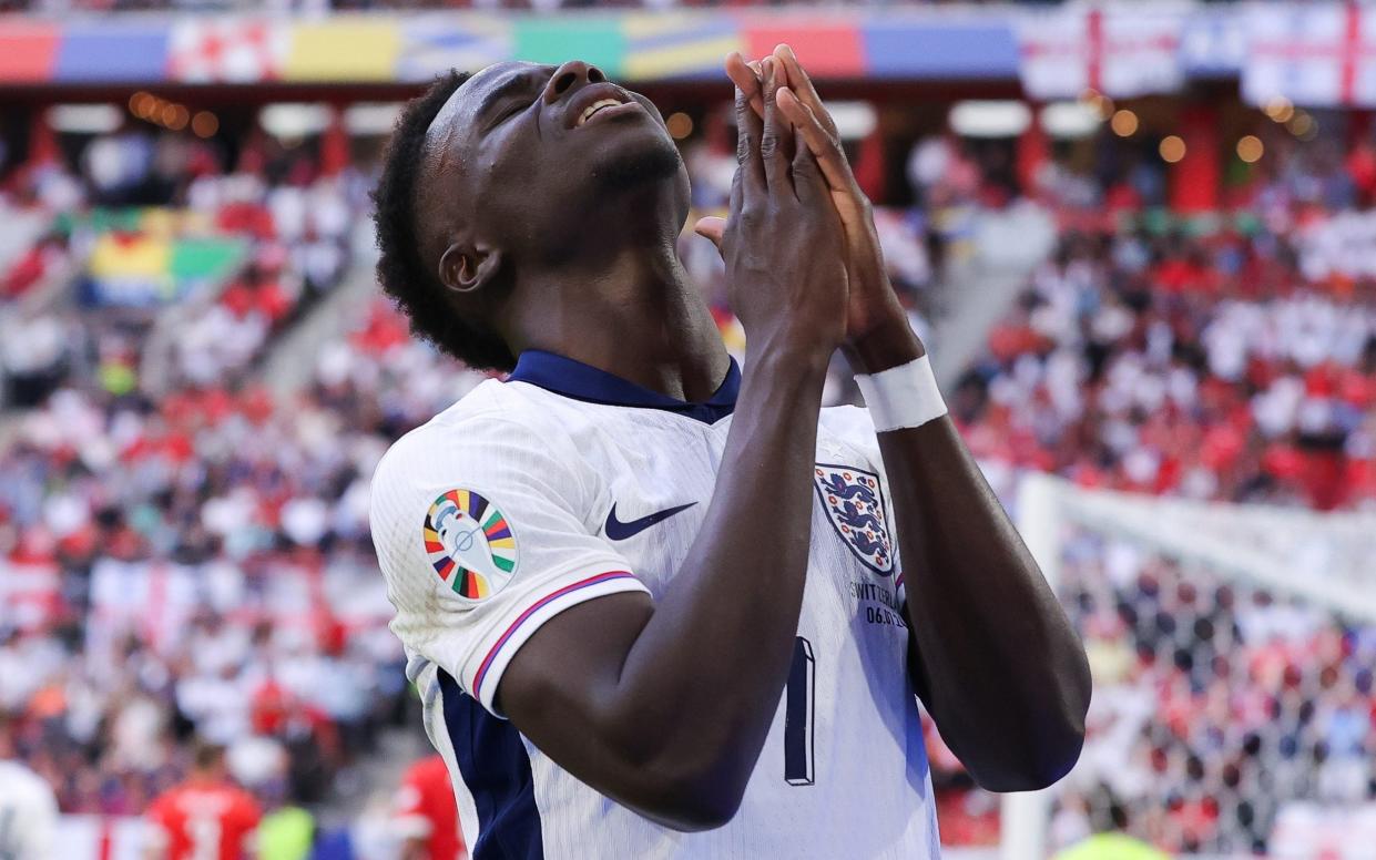 Bukayo Saka of England during the UEFA EURO 2024 quarter-final