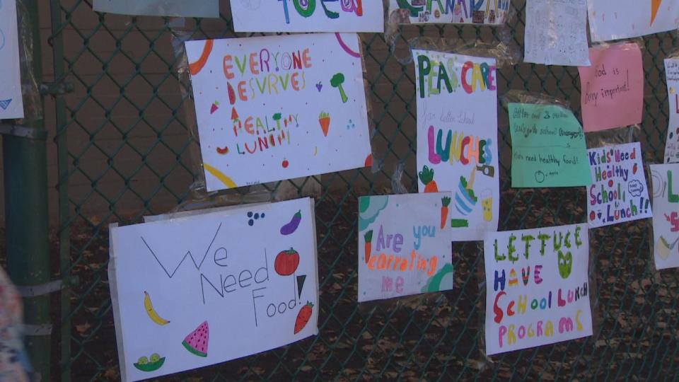 Posters made by students at Lord Roberts Elementary School. 