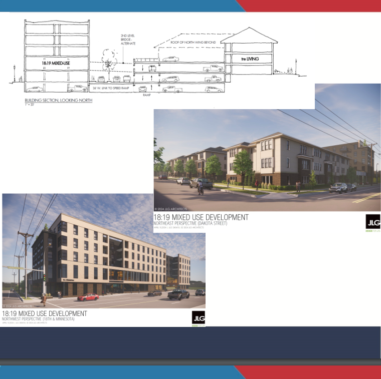 Renderings of the upcoming project on 18th Street and Minnesota Avenue from the May 1 City of Sioux Falls Council minutes.