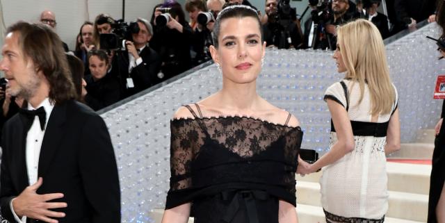 Charlotte Casiraghi Returned to the Met Gala in a Black Lace Dress