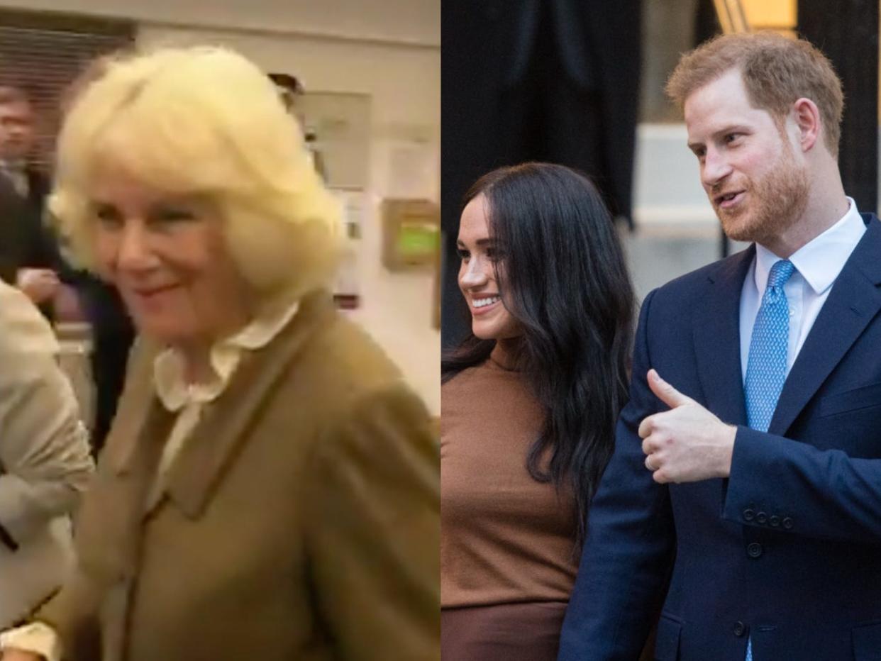 camilla course harry meghan