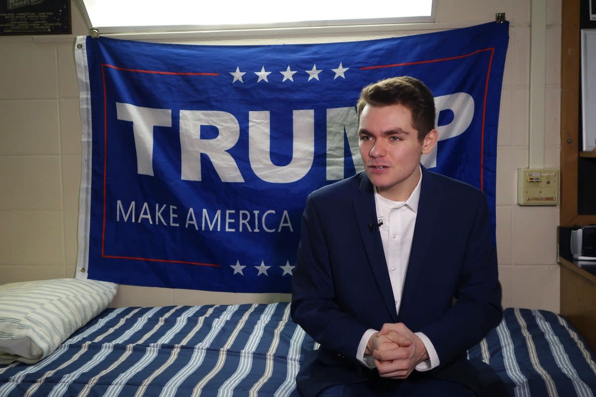 Nick Fuentes was for several years an enthusiastic supporter of Donald Trump (AFP via Getty Images)