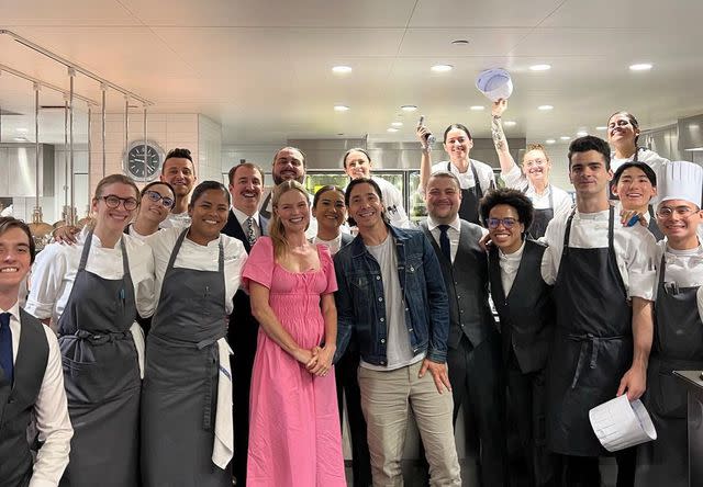 <p>Justin Long/ Instagram</p> Kate Bosworth and Justin Long Smile with Eleven Madison Park Staff