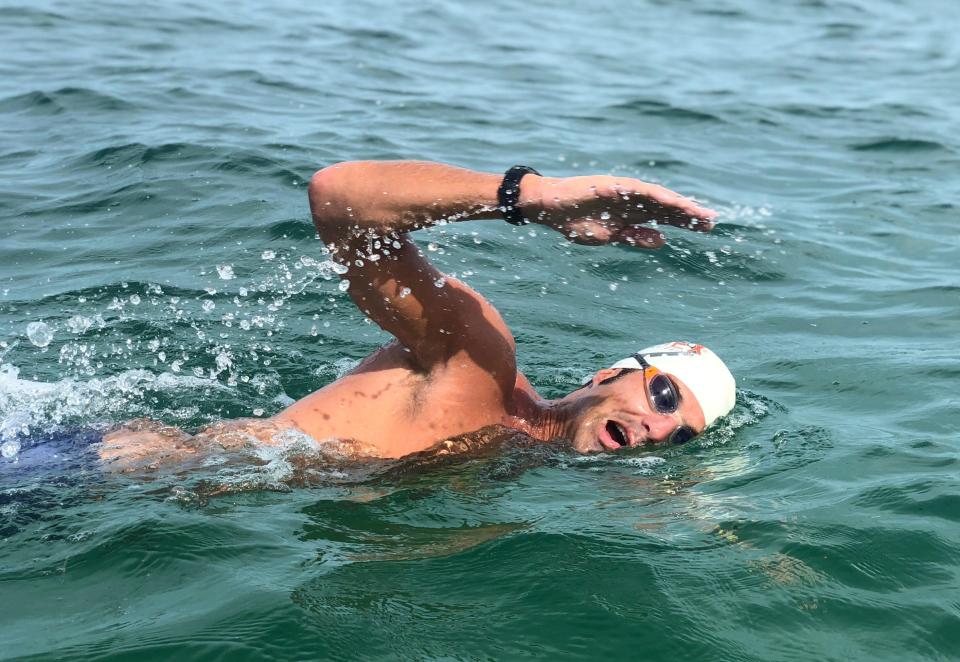 Ben Tuff will swim from Block Island to Jamestown on July 31 to raise money for Clean Ocean Access.