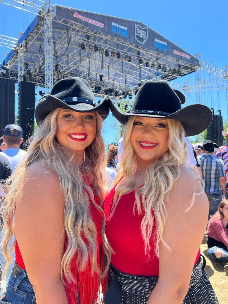 Country Fest fans on Saturday included Karli Smith, 17, left, and Addison Newsome, 16, both of West Virginia.