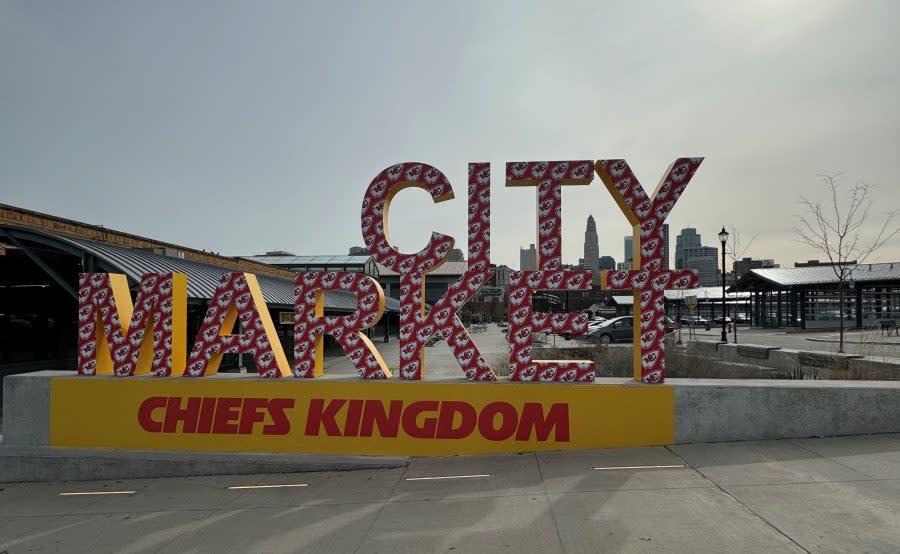 City Market celebrates Chiefs Kingdom at 3rd and Walnut streets in Kansas City. (FOX4 photo)