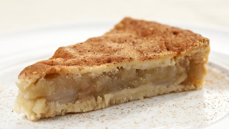 apple pie slice on plate