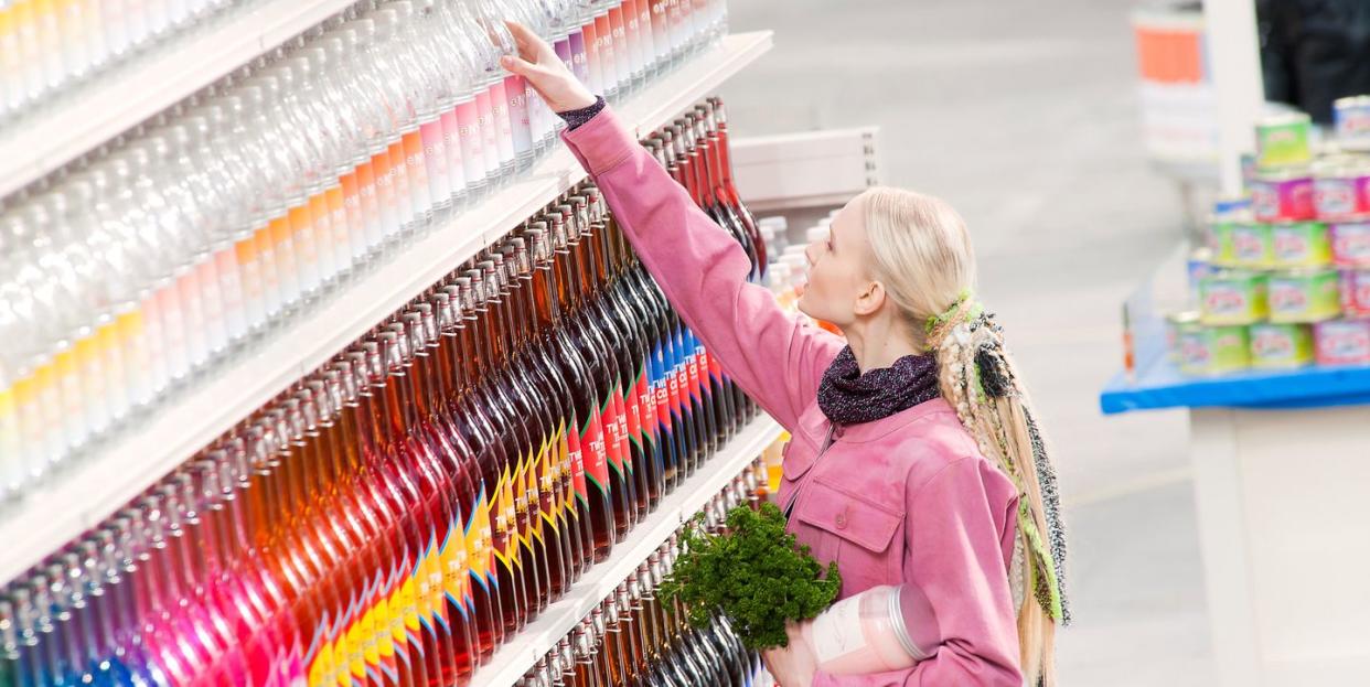 chanel aw14 show in supermarket