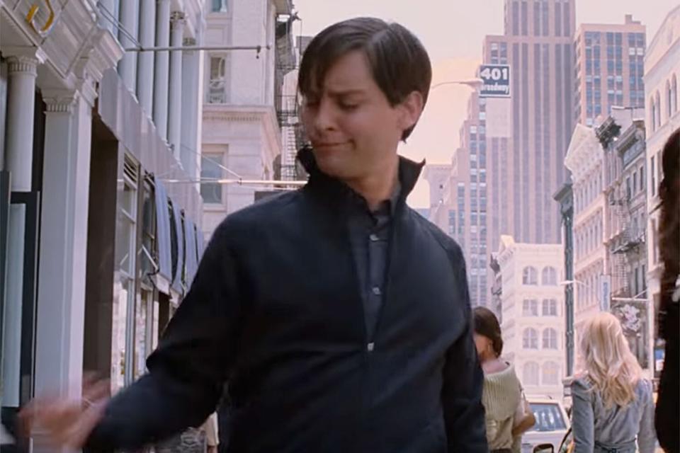 Tobey Maguire dancing in Spider-Man 3