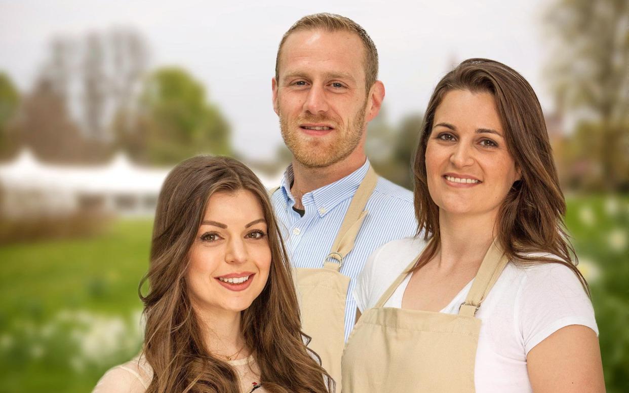 This year's finalists from l/r, Kate Lyon, Steven Carter-Bailey and Sophie Faldo - Television Stills