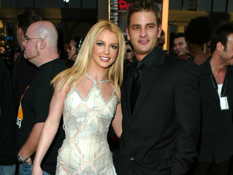 Britney Spears and Bryan at the AMAs in 2003.