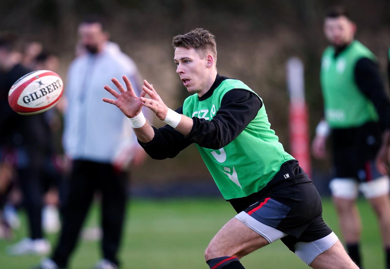 Wales' Liam Williams during a training session at the Vale Resort (PA)