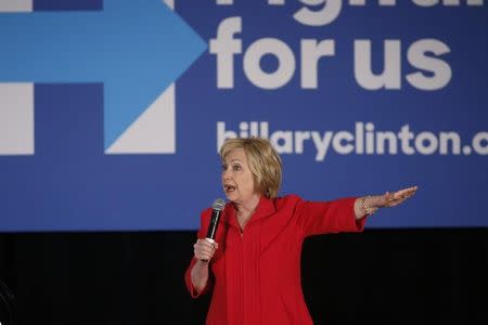 Democratic U.S. presidential candidate Hillary Clinton speaks at La Gala in Bowling Green, Kentucky, U.S., May 16, 2016. REUTERS/Aaron P. Bernstein