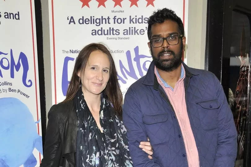 Romesh Ranganathan and his family at Elephantom 2014