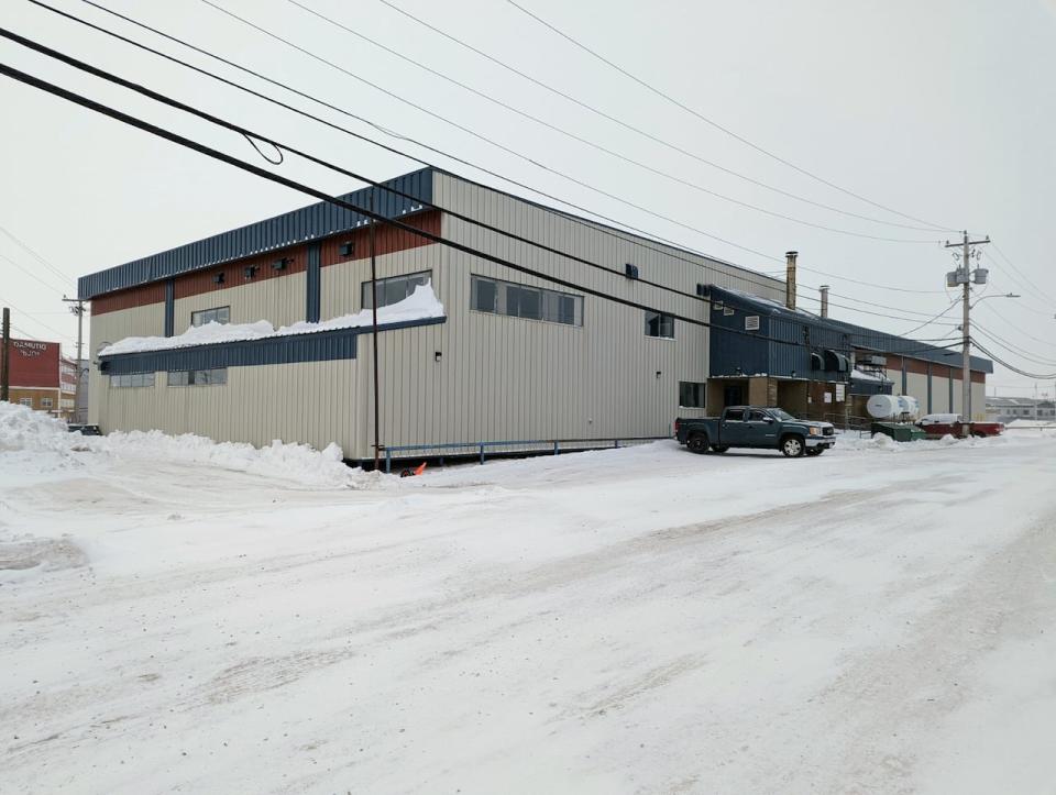 The co-owners of Red Marrow are asking the City of Iqaluit to let the production company rent the Iqaluit Curling Rink in 2023. The rink, as seen on Feb. 1, 2022, is located in the rear of the building.