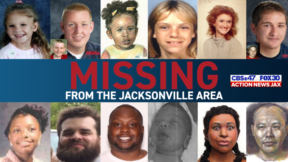 Fifty-seven people are missing from the Jacksonville area. Some of these cases include remains of individuals who have not been identified.