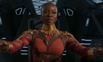 <p><span><strong>Played by:</strong> Danai Gurrai</span><br><strong>Last appearance: </strong><i><span>Black Panther</span></i><br><span><strong>What’s she up to?</strong> Still standing by T’Challa’s side as the leader of the Dora Milaje, Okoye was with him at the UN as he delivered his speech revealing the truth about Wakanda. Whether she’s still with W’Kabi is another story.</span> </p>