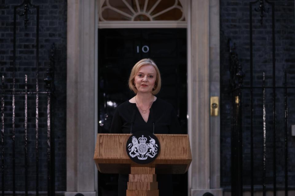 Prime minister Liz Truss addresses the nation following the Queen’s death (Getty)