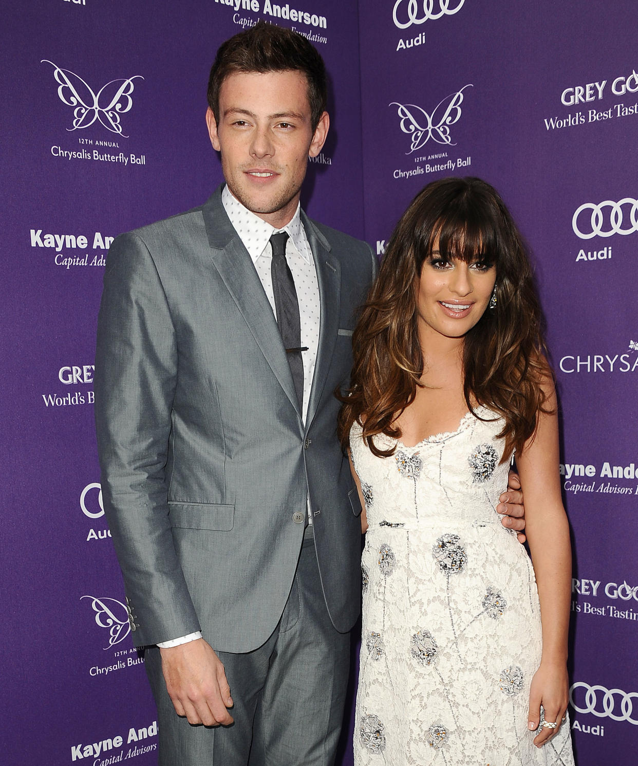 LOS ANGELES, CA - JUNE 08:  Actor Cory Monteith and actress Lea Michele attend the 12th annual Chrysalis Butterfly Ball on June 8, 2013 in Los Angeles, California.  (Photo by Jason LaVeris/FilmMagic)