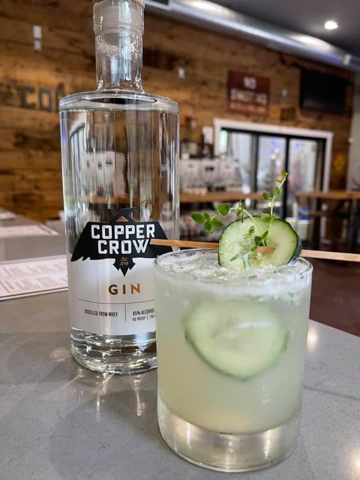 This whey-based gin from Copper Crow Distillery in Wisconsin won an award.
