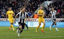 Britain Football Soccer - Newcastle United v Preston North End - Sky Bet Championship - St James' Park - 24/4/17 Newcastle's Matt Ritchie celebrates scoring their third goal Mandatory Credit: Action Images / Lee Smith