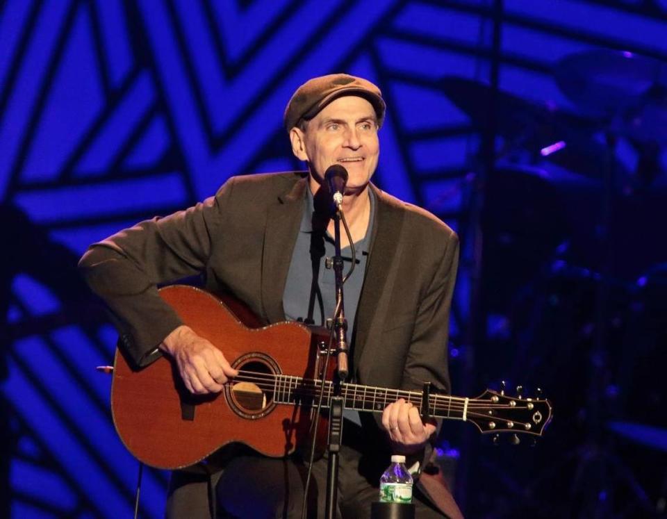 James Taylor performs in 2015 at the Giant Center in Hershey, Pa.
