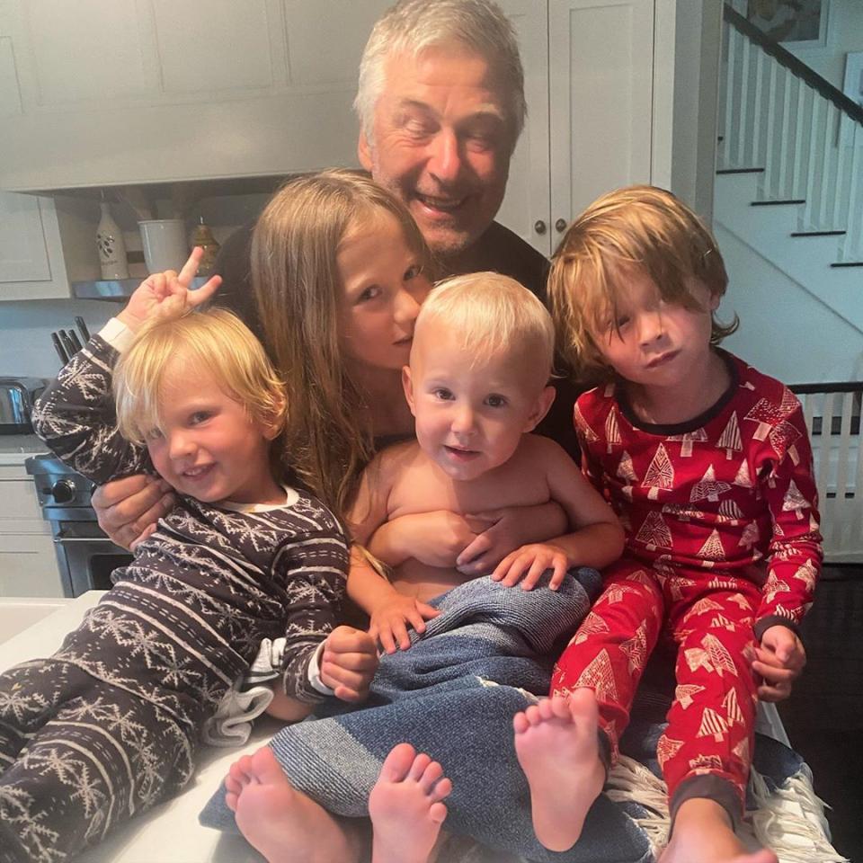 Alec Baldwin with his kids, Romeo Alejandro David, 2, Leonardo Ángel Charles, 4, Rafael Thomas, 5, and Carmen Gabriela, 7.