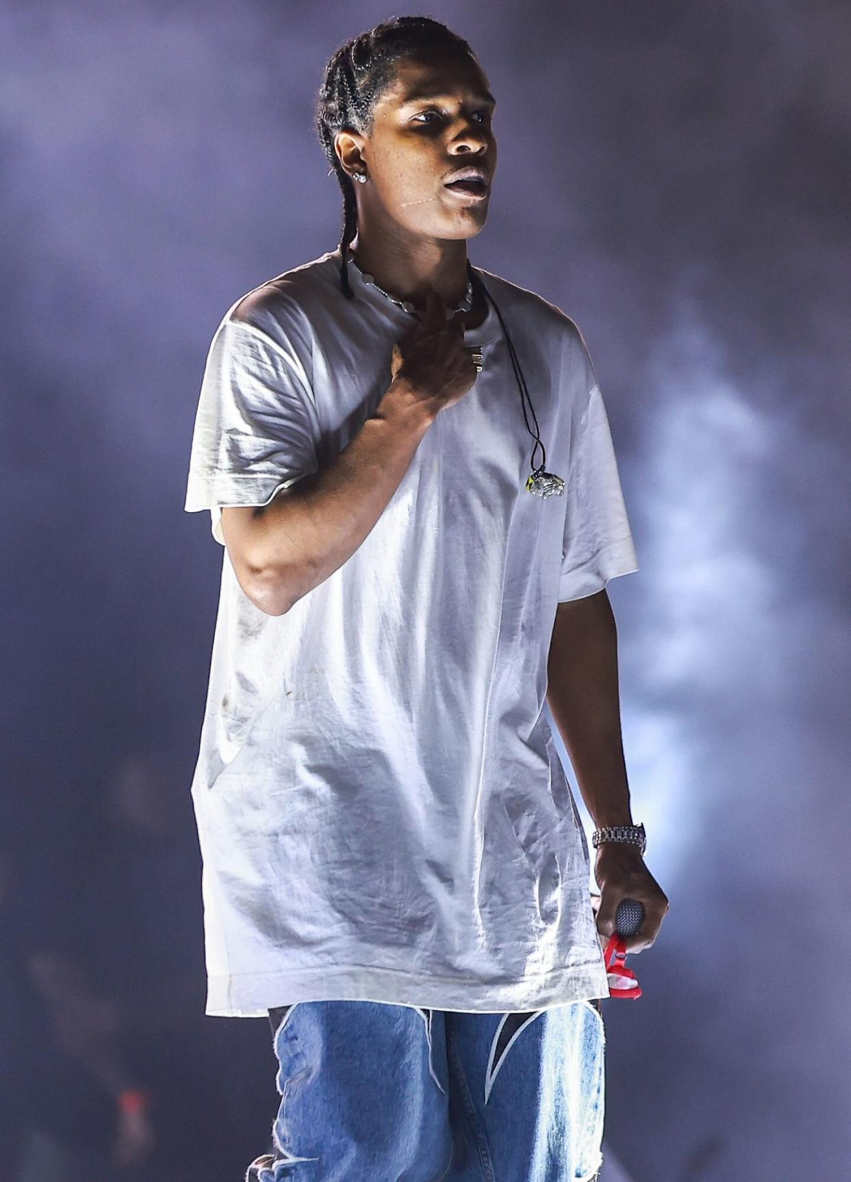 A$AP Rocky performs on stage during 2022 Rolling Loud New York