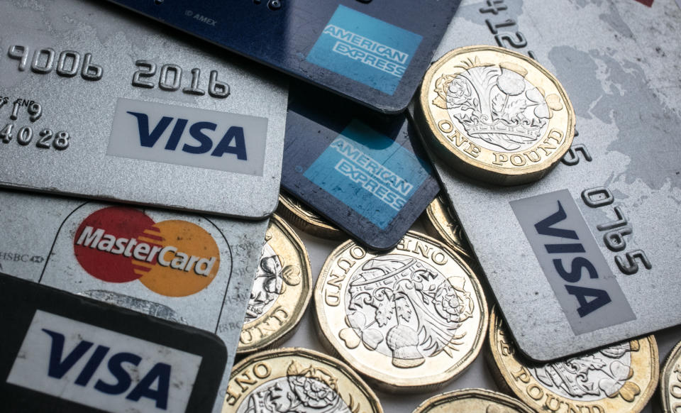 Lending on credit cards rose at a faster rate than other forms of lending in June when the total consumer debt amounted to £213.2bn, a record sum. Photograph: Matt Cardy/Getty Images