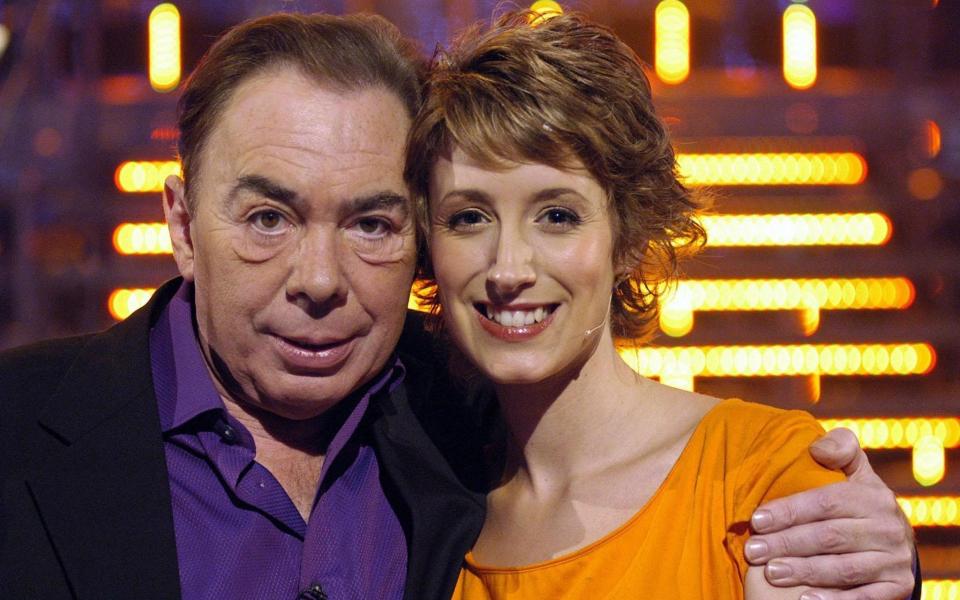 Andrew Lloyd Webber with Connie Fisher after she won the the live final for the BBC reality show How Do We Solve A Problem Like Maria?  - Emma Campbell/PA