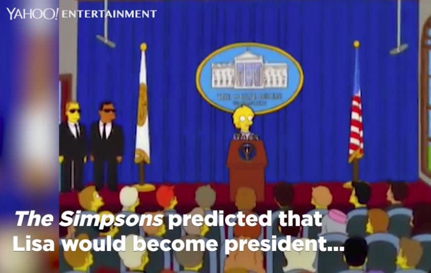 The Simpsons called Donald Trump’s presidency back in 2000, 17 years before it happened. Source: Fox