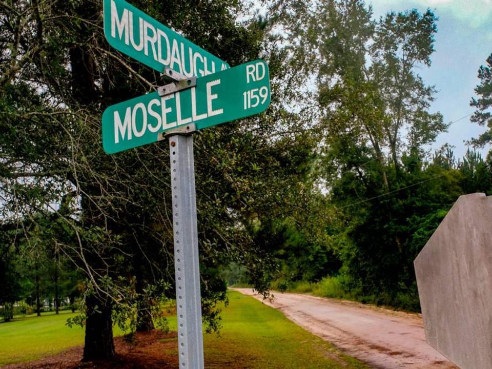 Road signs point to the Moselle property.