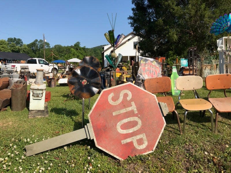 Some vendors set up early for the U.S. 11 Antique Alley yard sale in Reece City. Artists, crafters, traders and junkers from Alabama and surrounding states come out for the four-day event, starting Thursday. The 502-mile sale route stretches from Meridian, MS to Britsol, VA.