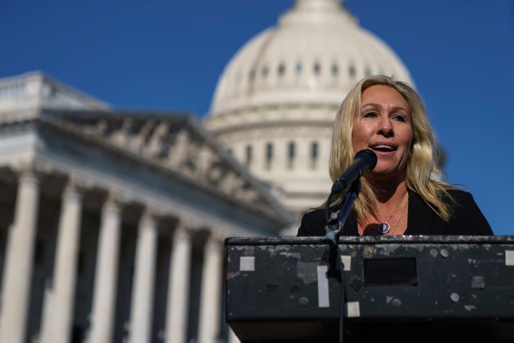 File photo: Marjorie Taylor Greene has previously compared unvaccinated people to those who faced oppression during the Holocaust (Getty Images)