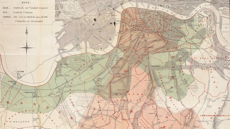 Shaded map of London