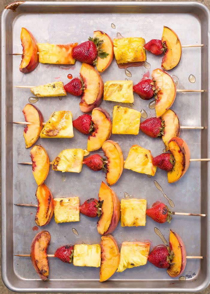 Grilled Summer Fruit Skewers